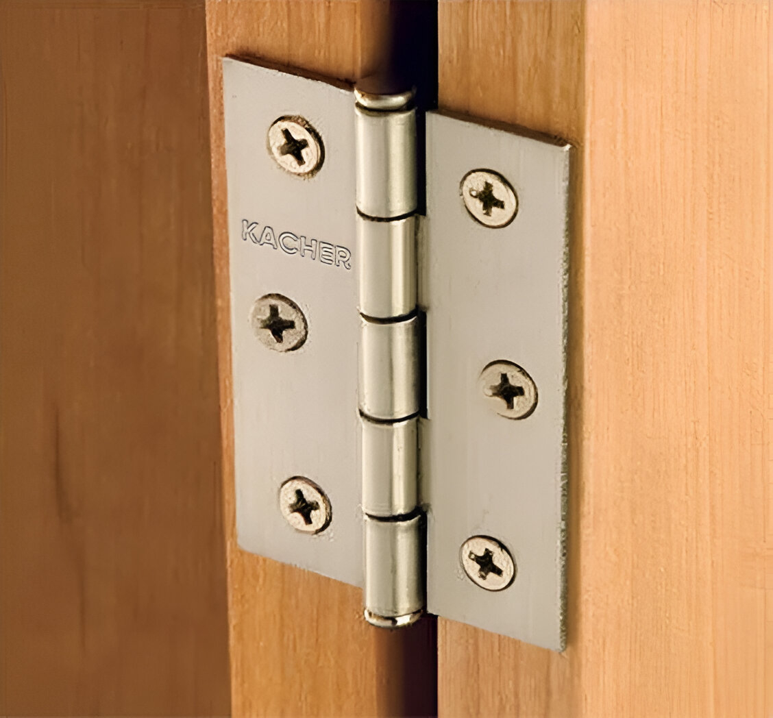 Kacher 3x16 Inch 1.60 mm SS 302 Stainless Steel Window Butt Hinges installation image