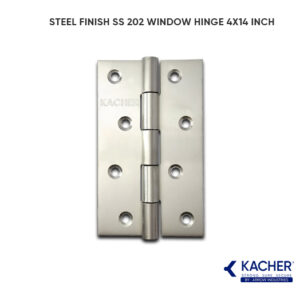 Steel Finish SS 202 Window Hinge 4x14 Inch